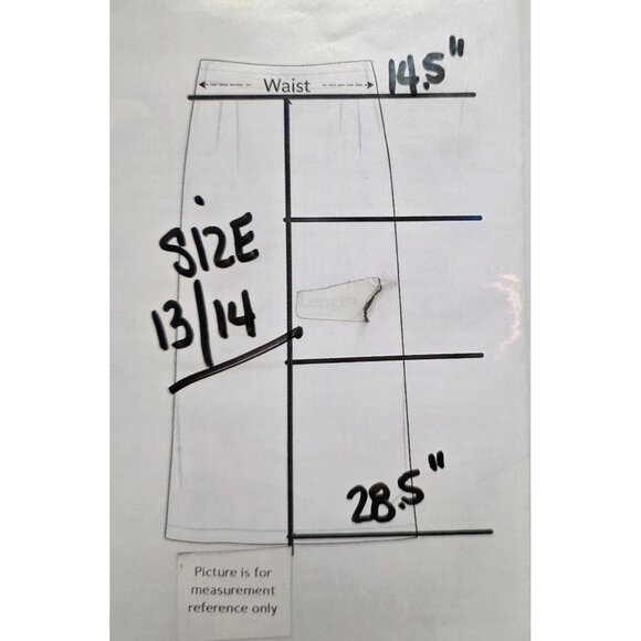 Vintage College Town Pleated Midi Skirt Sze 13-14 Gray Deadstock USA Cottagecore - Picture 8 of 9